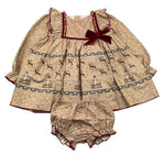 VALENTINA BEBES set abito manica lunga con culotte Beige per Bambina MAR80 BEIGE VALENTINA BEBES 