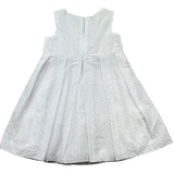 Le Bebe Abito Giromanica Tinta Unita con Ricami per Neonata LBG0667 BIANCO LE BEBE 