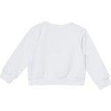 Liu Jo Felpa Chiusa Girocollo Tinta Unita con Logo per Bambina KA5014J BIANCO LIU JO 
