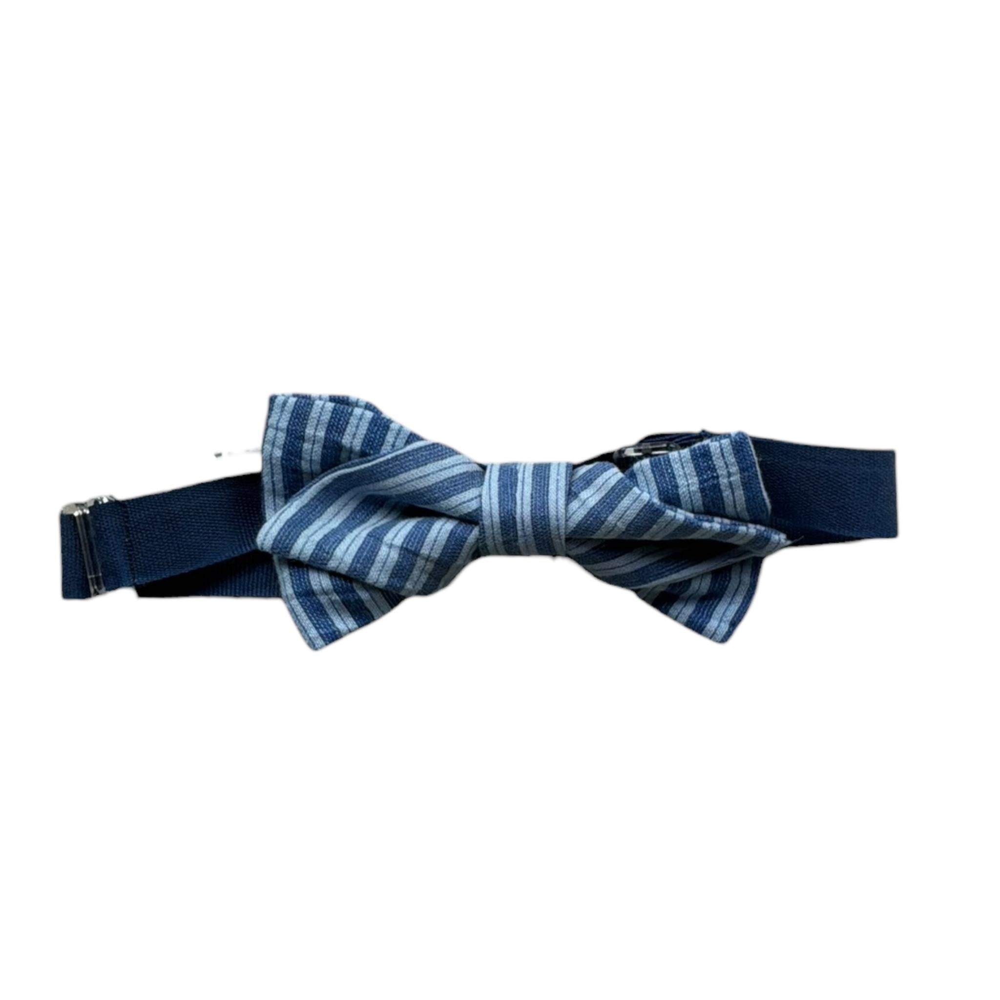 Le Bebe' Papillon Tinta Unita con Fantasia A Righe per Neonato LBB5362 BLU LE BEBE' 