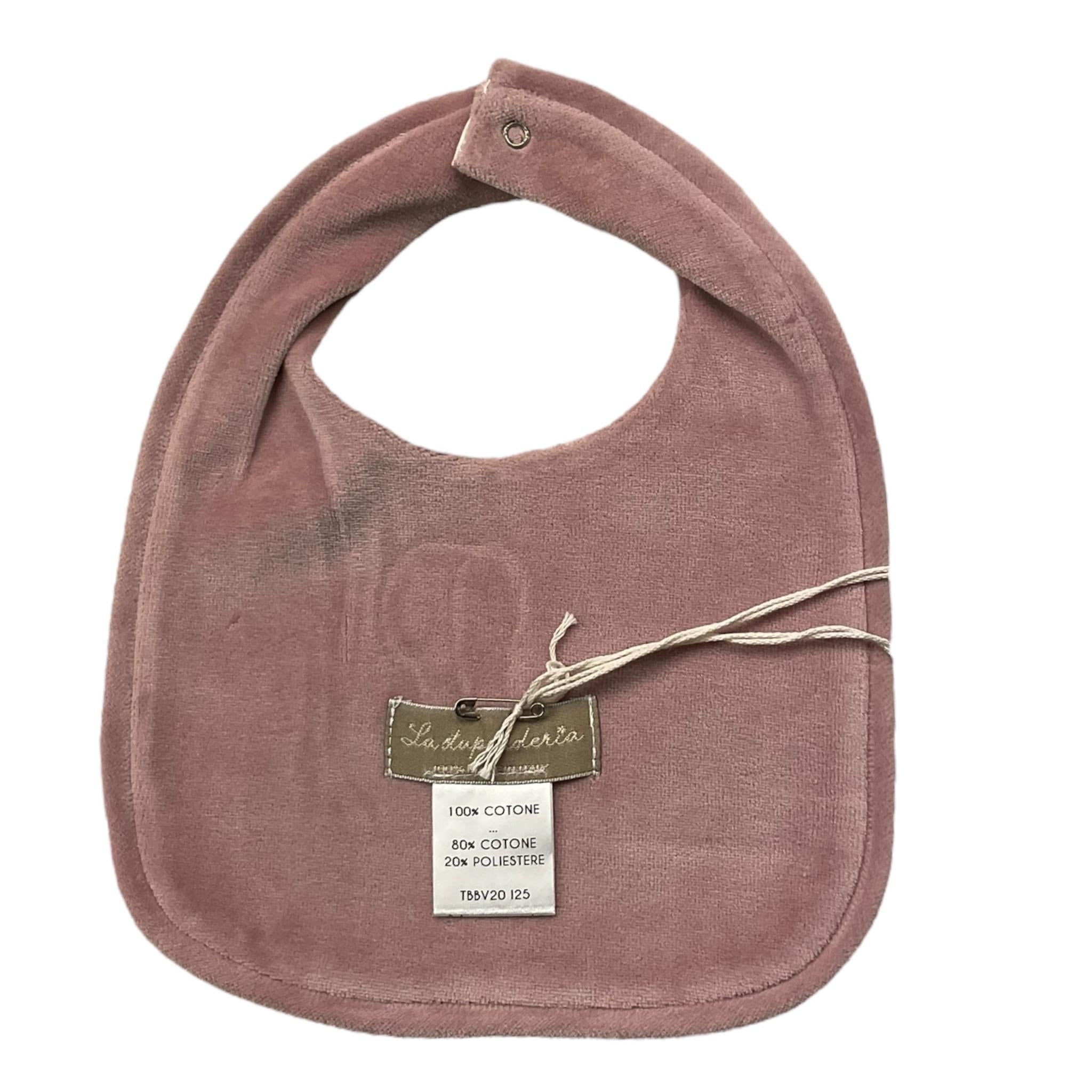 LA STUPENDERIA bavetta tinta unita con fantasia cuori Bianco/rosa per Neonata TBBV20 BAINCO/ROSA LA STUPENDERIA 