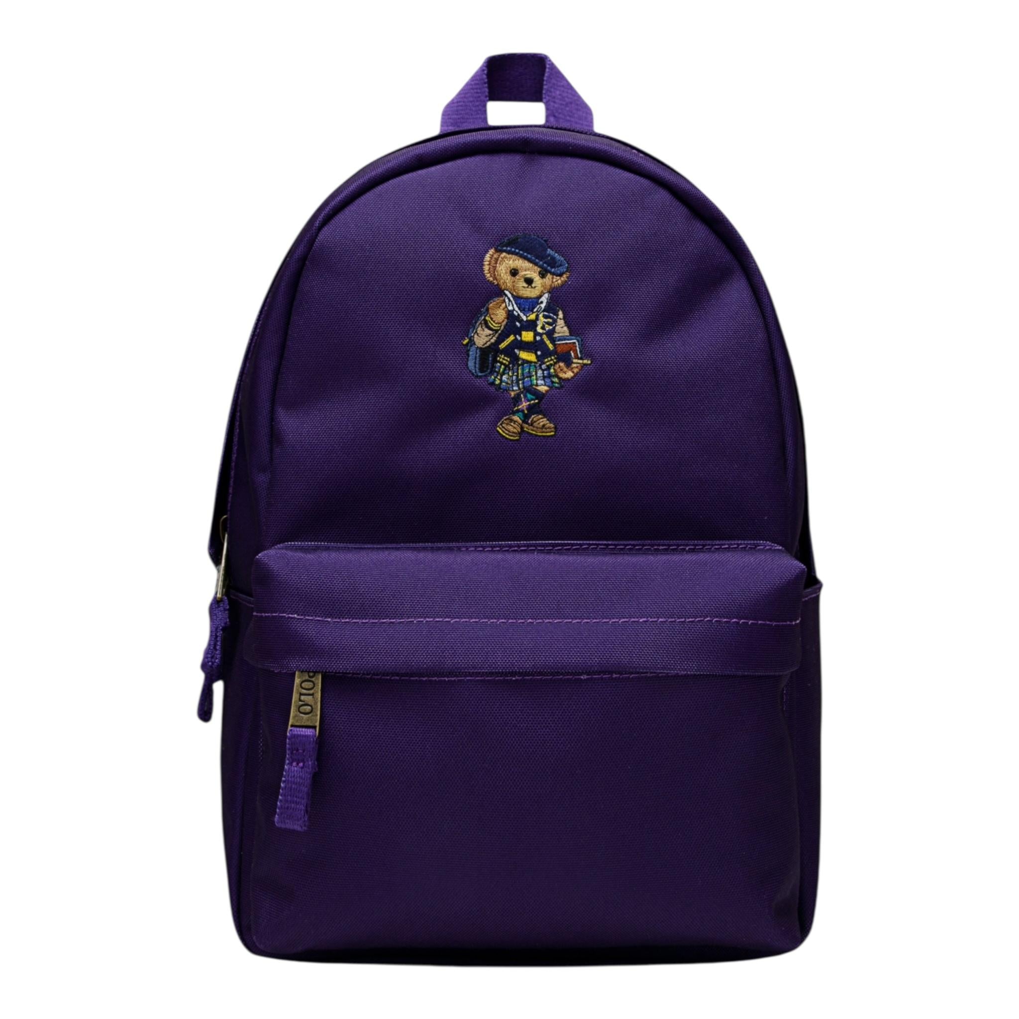 Ralph Lauren Zaino Tinta Unita con Stampa per Bambino 9AR173 VIOLA RALPH LAUREN 