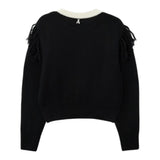 PATRIZIA PEPE maglia bicolore girocollo con fantasia Bianco/nero per Bambina 7K0046 BIANCO/NERO PATRIZIA PEPE 