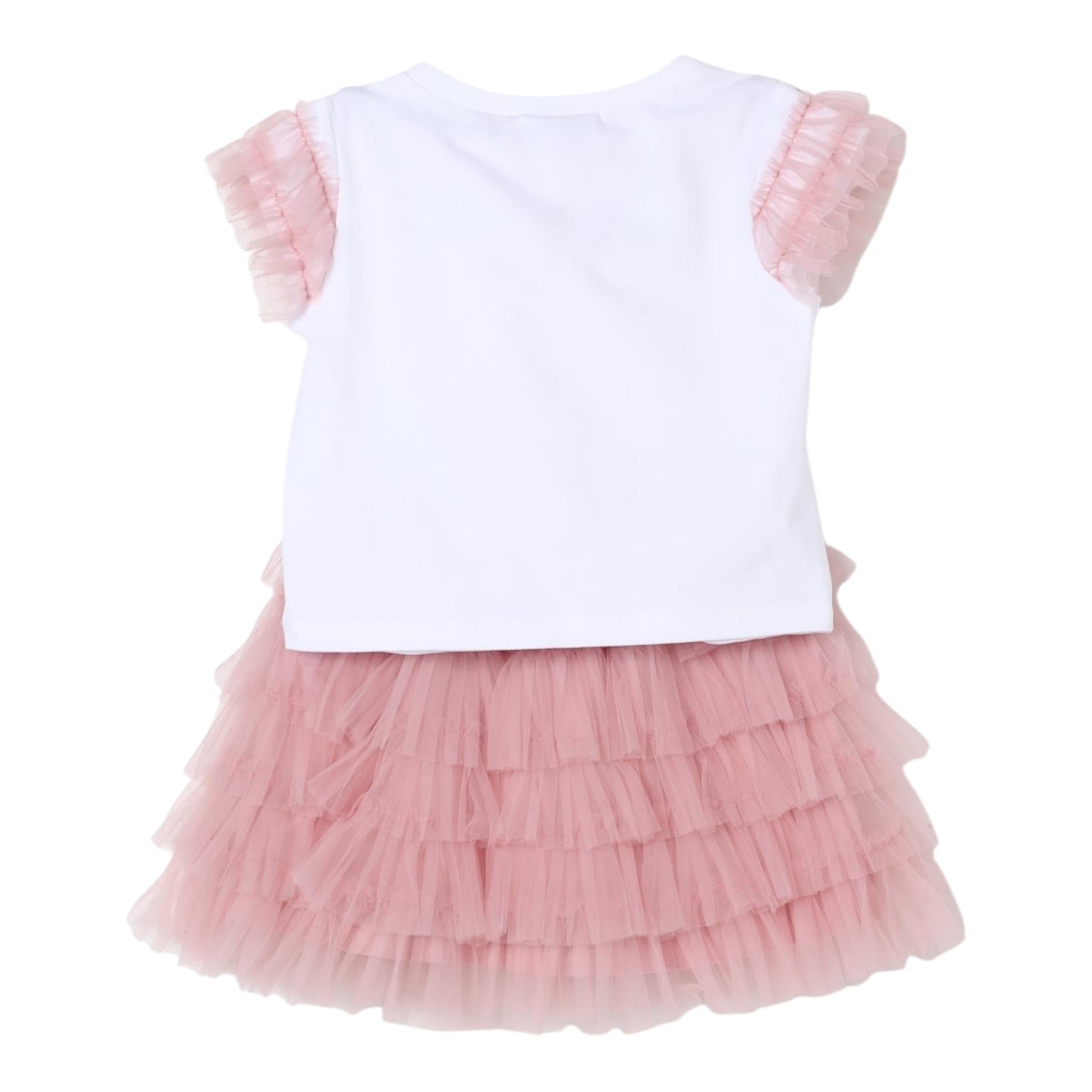 Twinset Cmpleto 2 Pezzi T-Shirt-Gonna Bicolore per Neonata 251GJ2QS2 BIANCO/ROSA TWINSET 