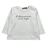 Daniele Alessandrini Shirt Girocollo Tinta Unita con Logo per Neonato 1291M00072N BIANCO DANIELE ALESSANDRINI 
