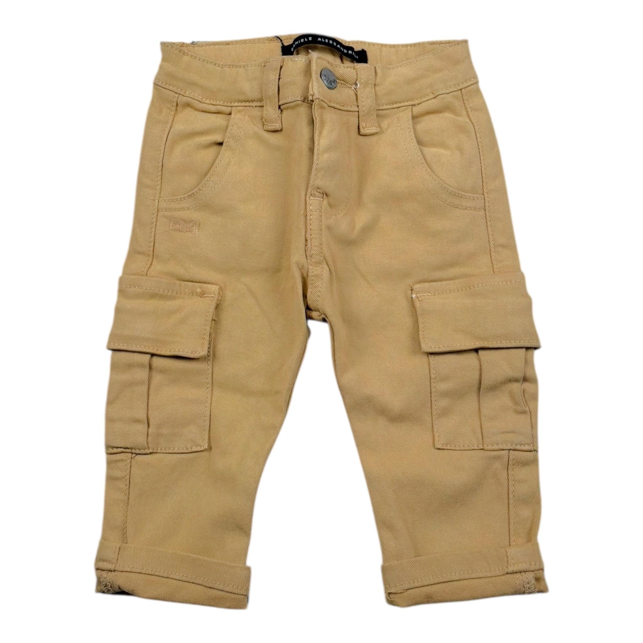 Daniele Alessandrini Pantalone Tinta Unita con Girovita Regolabile per Neonato 1291P00023 CAMMELLO DANIELE ALESSANDRINI 