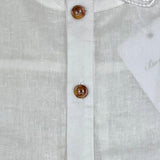 Barcellino Completo 2Pz Camicia-Bermuda con Fantasia A Righe Bianco per Neonato