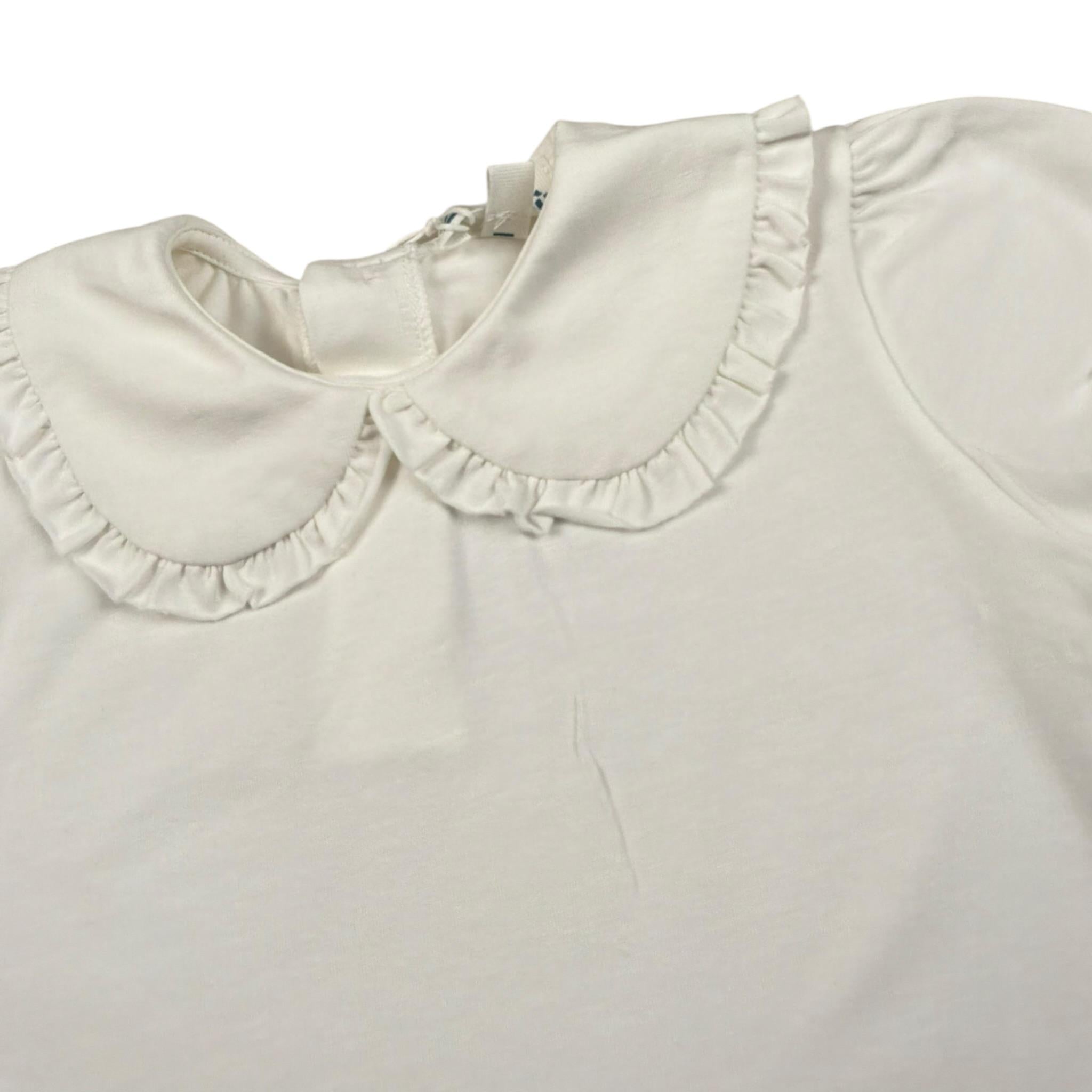 Lalalu' T-Shirt tinta unita con Colletto Bianco per Bambina TSL170PBJ BIANCO LALALU' 