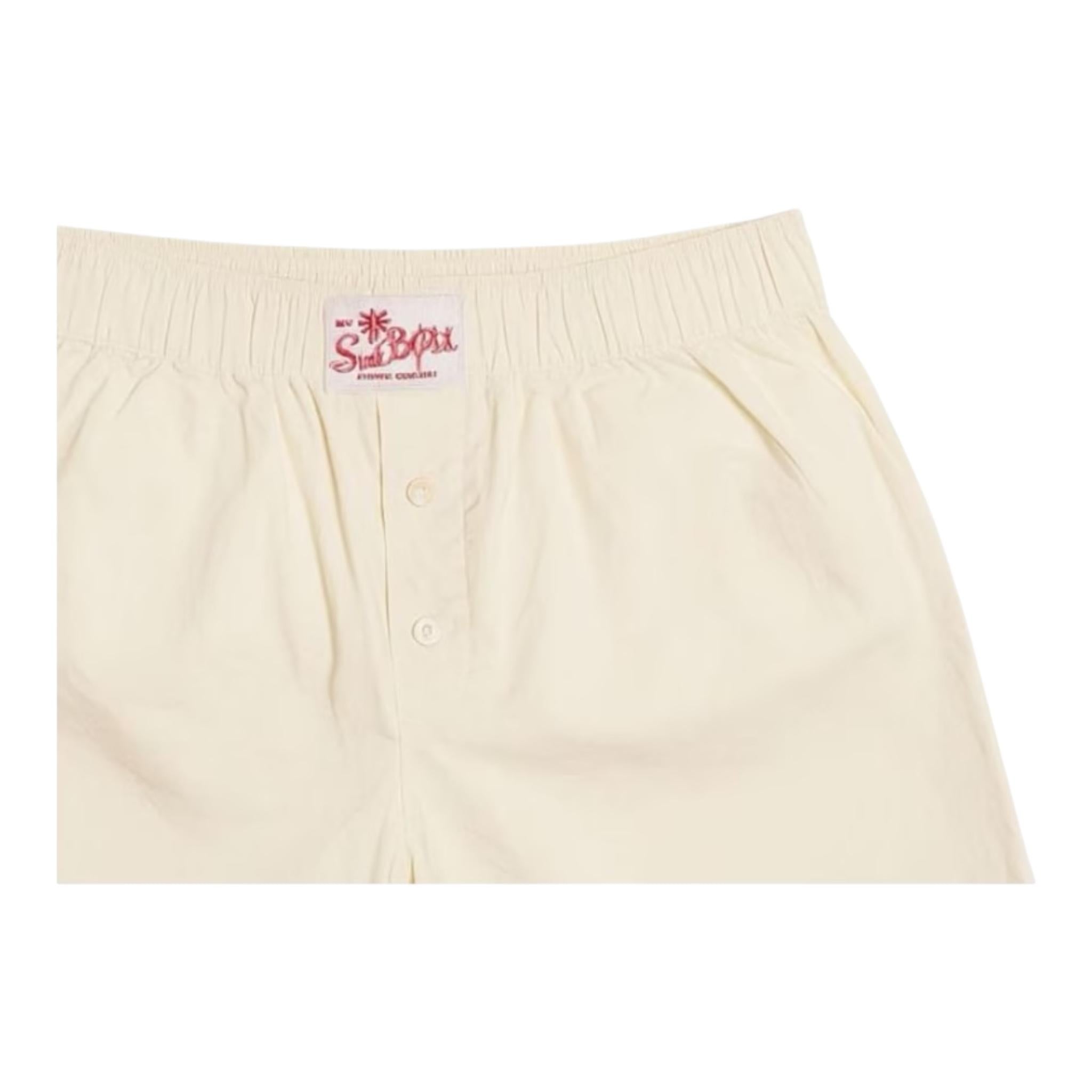 Saint Barth Short Tinta Unita con Elastico In Vita per Neonata BXY0010403 PANNA SAINT BARTH 