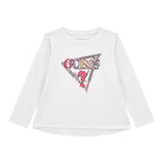 GUESS shirt girocollo tinta unita con stampa Bianco per Neonata K4YI11K6YW4X BIANCO GUESS 