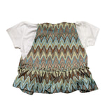 Lu Lu By Miss Grant T-Shirt Tinta Unita con Gilet Incorporato per Bambina LL3553 BIANCO LU LU BY MISS GRANT 