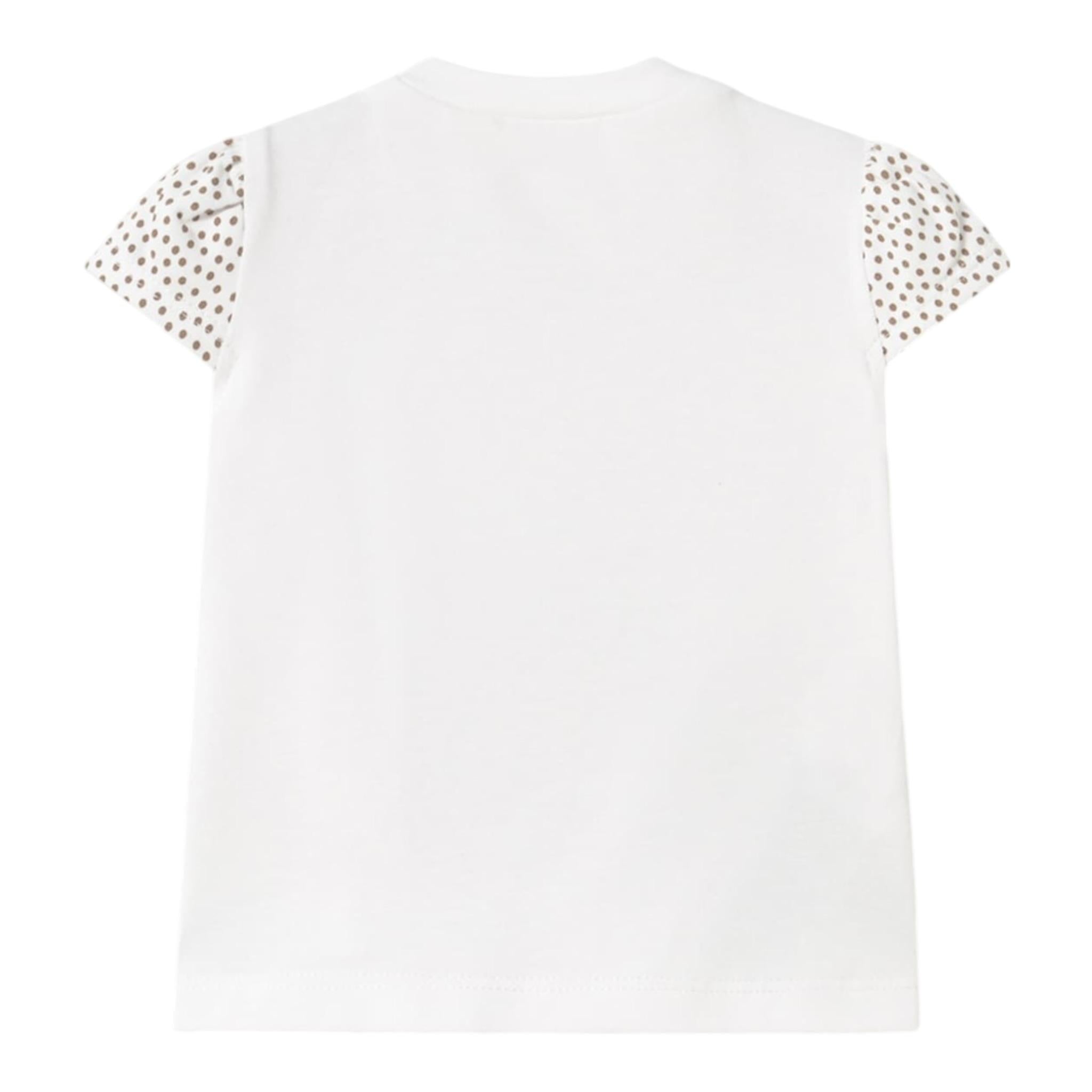 Mayoral T-Shirt Girocollo tinta unita con Stampa Orso Bianco per Neonata 1070X BIANCO MAYORAL 