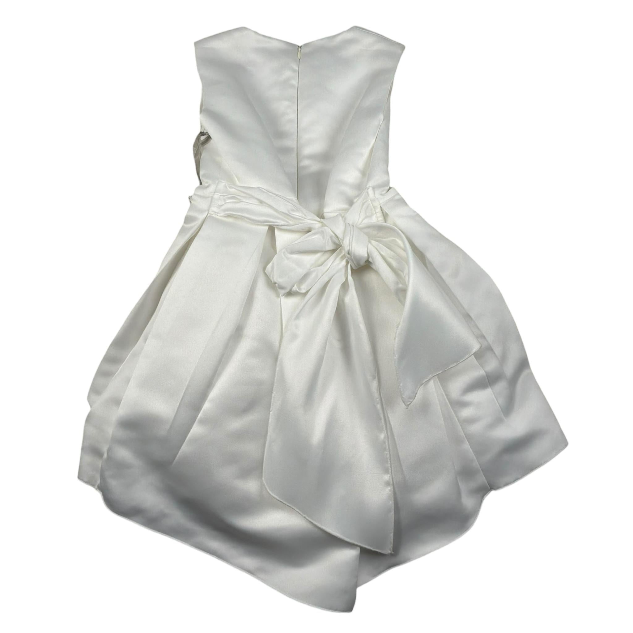 Magnifica Lulu Abito Cerimonia Giromanica Tinta Unita per Bambina SIMONA BIANCO MAGNIFICA LULU 