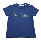 Manuel Ritz T-Shirt Tinta Unita On Stampa per Neonato MR2656 BLU MANUEL RITZ 