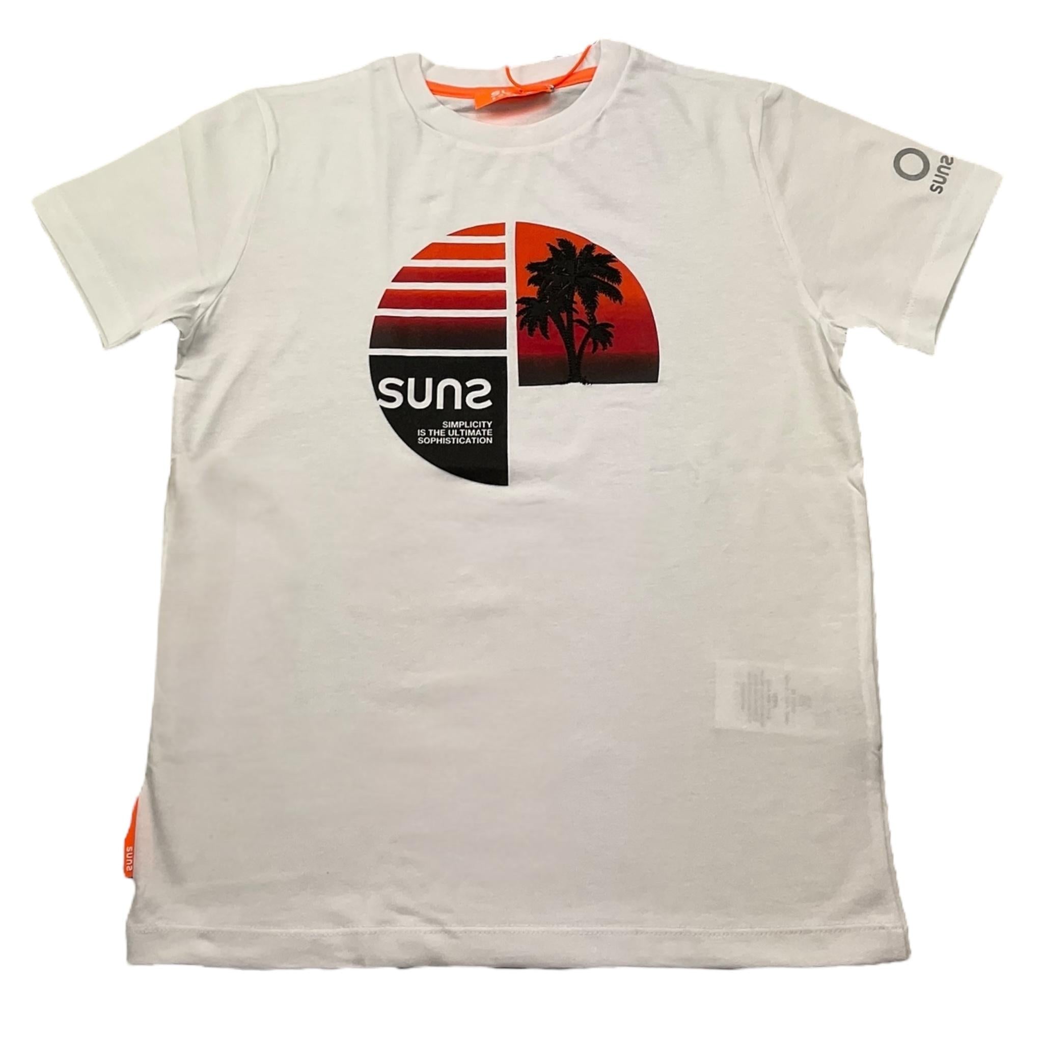 Suns  T-Shirt Girocollo Tinta Unita per Bambino PAOLO BIANCO SUNS 