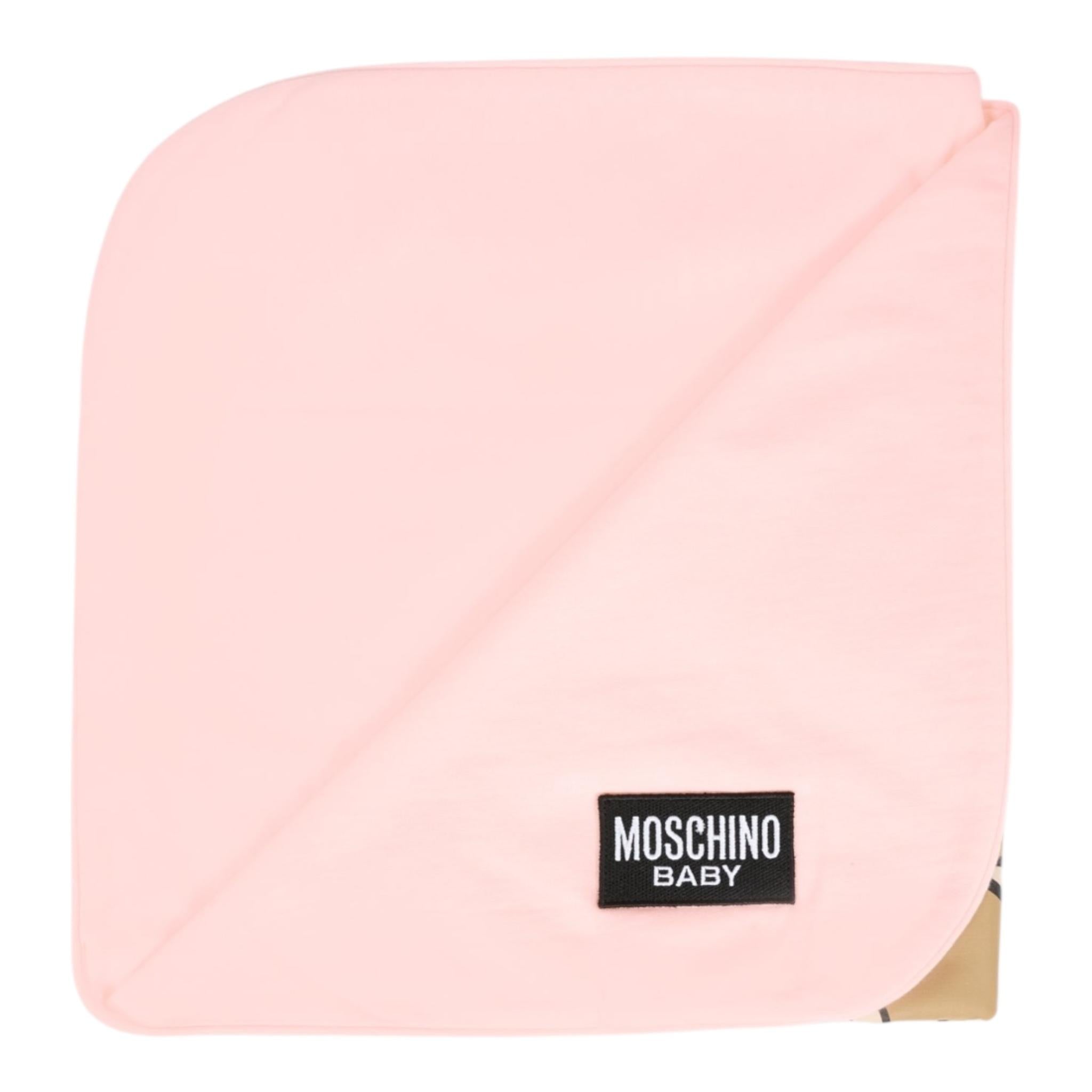 Moschino Coperta Tinta Unita con Stampa per Bambina MUB00J ROSA MOSCHINO 