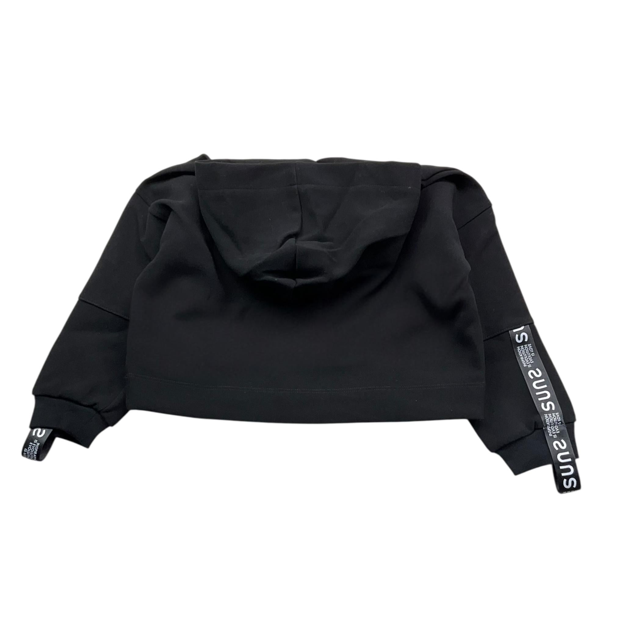 SUNS  felpa modello crop tinta unita con cappuccio Nero per Bambina MFS5350D NERO SUNS 