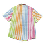 Daniele Alessandrini Camicia Tinta Unita con Fantasia A Righe Mezza Manica per Bambino 1236C00295 BIANCO DANIELE ALESSANDRINI 