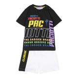 Cesare Paciotti Completo 2 Pezzi T-Shirt-Bermuda  Bianco/Nero Per Neonato