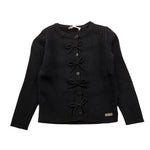 LIU JO cardigan tinta unita con applicazioni fiocchi Nero per Bambina KF4038J NERO LIU JO 