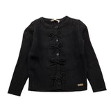 LIU JO cardigan tinta unita con applicazioni fiocchi Nero per Bambina KF4038J NERO LIU JO 