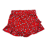 Only Short Tinta Unita Con Fantasia Cuori E Girovita Regolabile Rosso Per Bambina