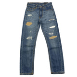 PLEASE jeans tinta unita con strappi Azzurro per Bambino PHC2010B61 AZZURRO PLEASE 