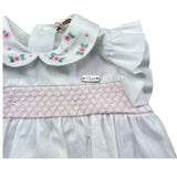 Le Bebe Pagliaccetto Mezza Manica Tinta Unita per Neonata LBG6225 BIANCO LE BEBE 