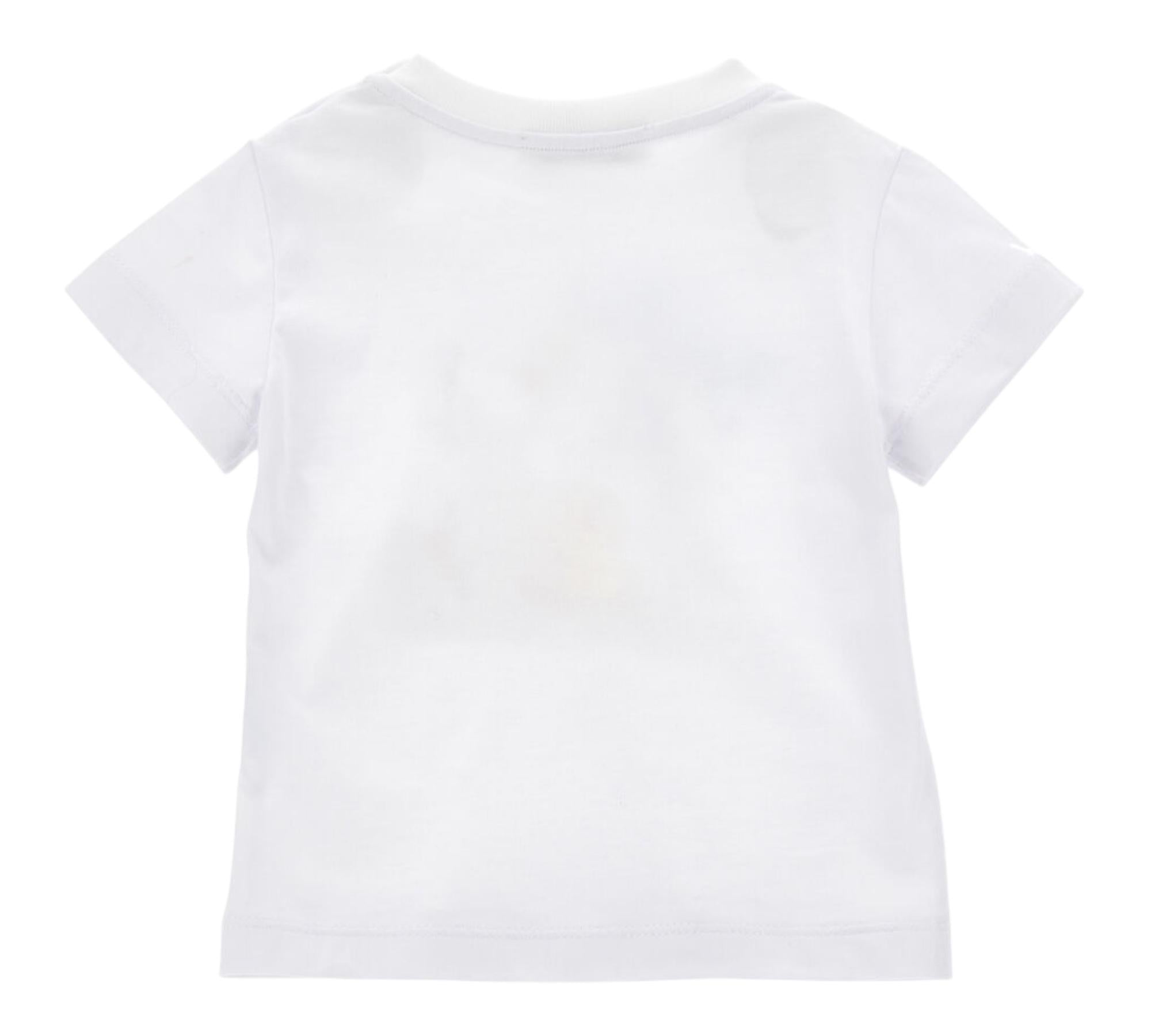 Monnalisa T-Shirt Girocollo Tinta Unita con Stampa per Neonato 28E603 BIANCO MONNALISA 