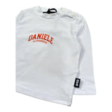 Daniele Alessandrini Shirt Girocollo Tinta Unita con Stampa Logo per Neonato 1292M1028 BIANCO DANIELE ALESSANDRINI 