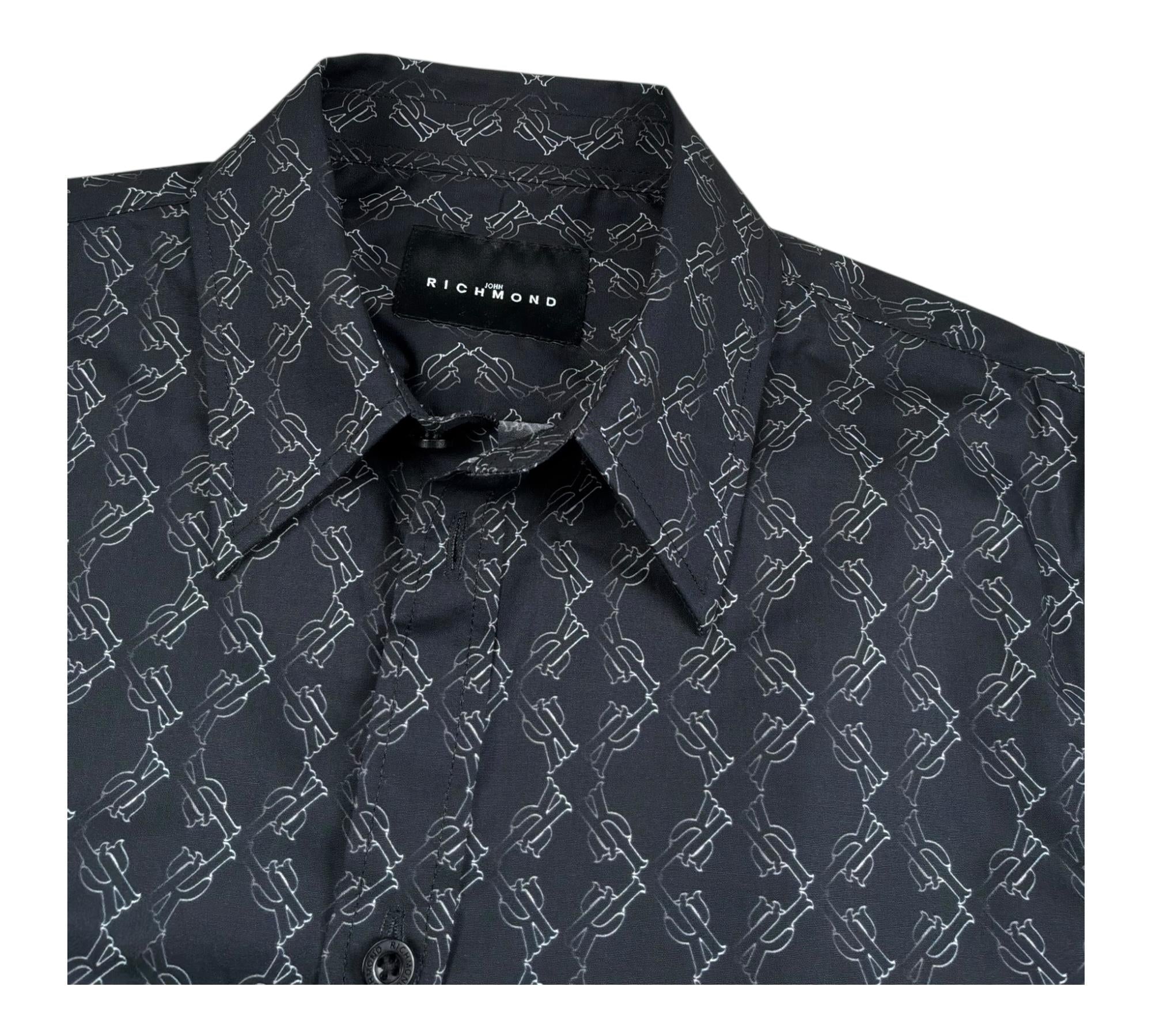 John Richmond Camicia Manica Lunga Tinta Unita per Bambino RBP26098CA NERO JOHN RICHMOND 