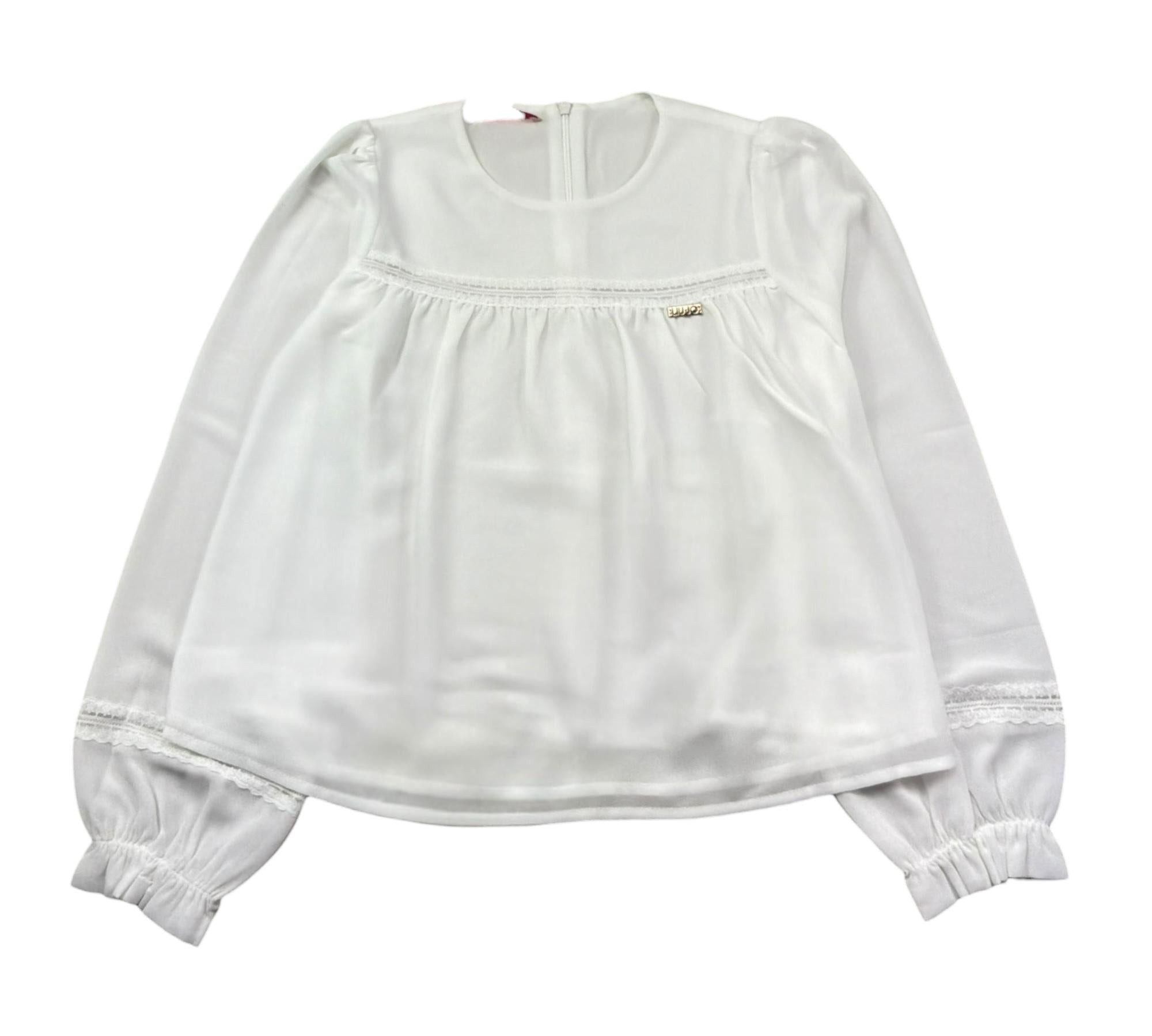 Liu Jo Camicia Manica Lunga Tinta Unita per Bambina GF3198 BIANCO LIU JO 