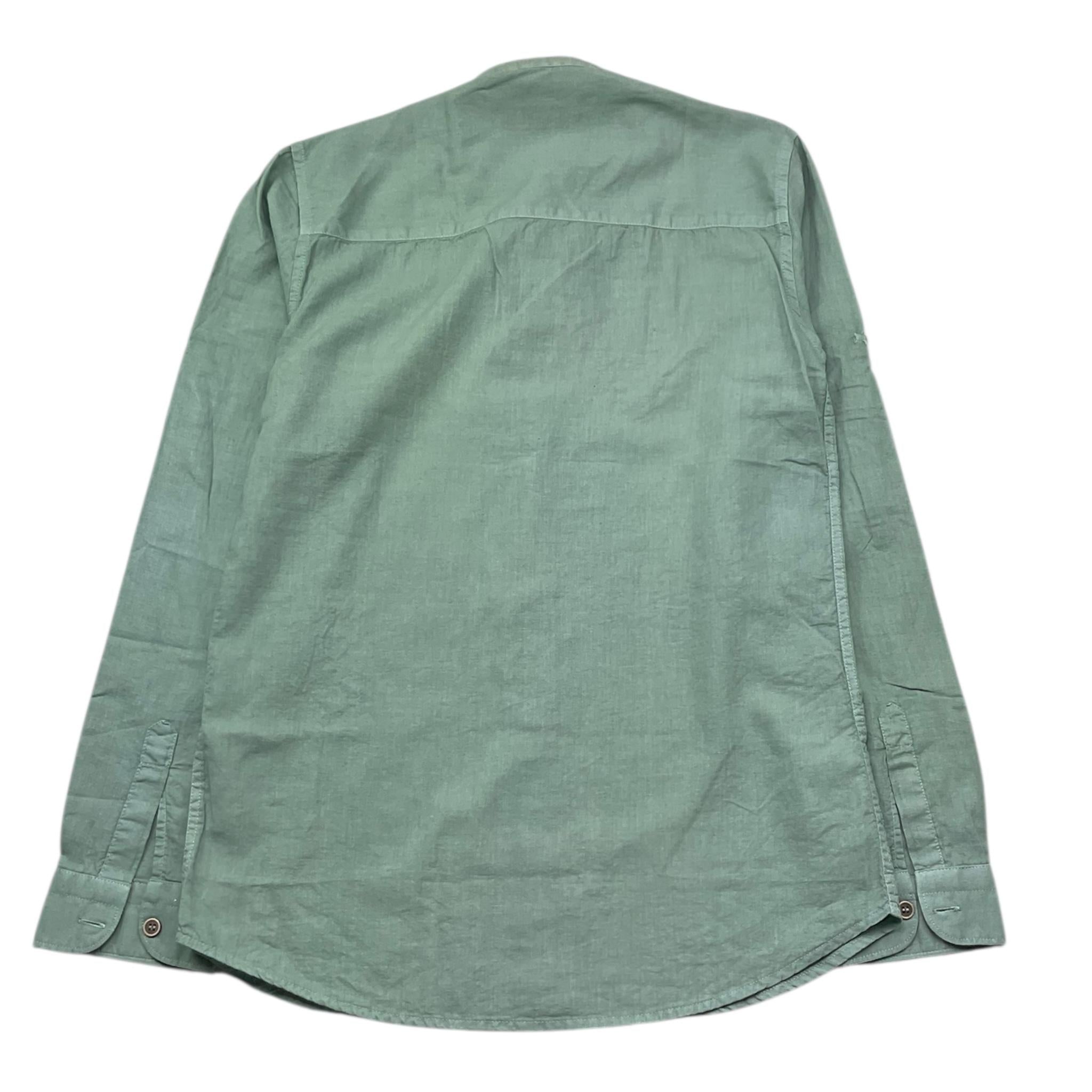 Shako' Camicia Manica Lunga Tinta Unita Collo Coreano per Bambino CSK0355J VERDE SHAKO' 