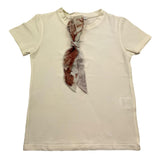 M+E' T-Shirt Girocollo Tinta Unita con Foulard per Neonato UEM0584 PANNA M+E' 