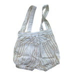 Manuel & Frank Salopette Tinta Unita con Fantasia A Righe per Neonato MF2194I BIANCO/BEIGE MANUEL & FRANK 