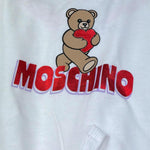 Moschino Tuta Intera Tinta Unita con Stampa Giromanica per Bambina HDT00K BIANCO MOSCHINO 