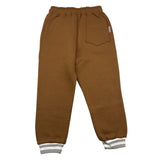 DETWELVE pantalone tuta tinta unita con elastici in contrasto Marrone per Bambino CB654 MARRONE DETWELVE 