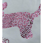 Liu Jo T-Shirt Girocollo Tinta Unita con Brillantini per Bambina KA5021XXJ BIANCO LIU JO 