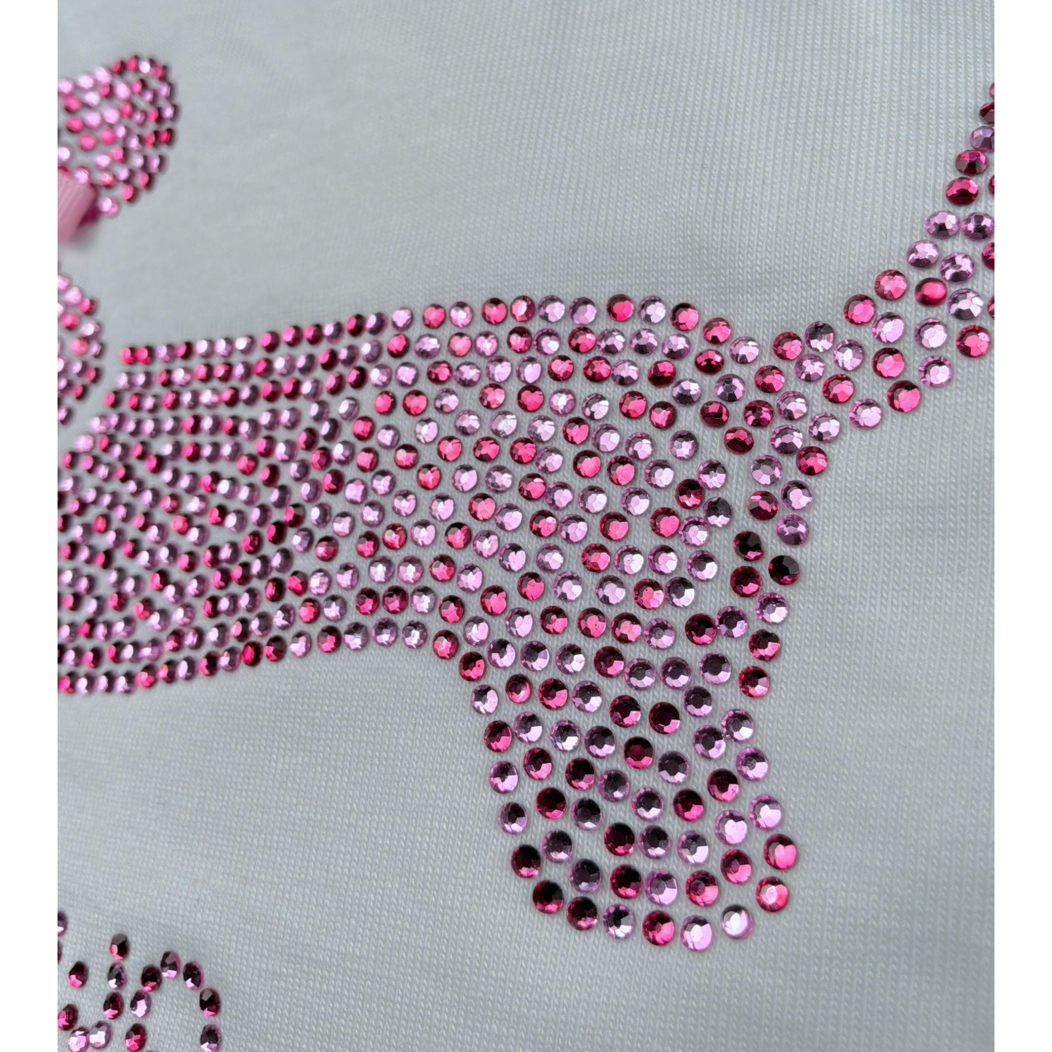 Liu Jo T-Shirt Girocollo Tinta Unita con Brillantini per Bambina KA5021XXJ BIANCO LIU JO 