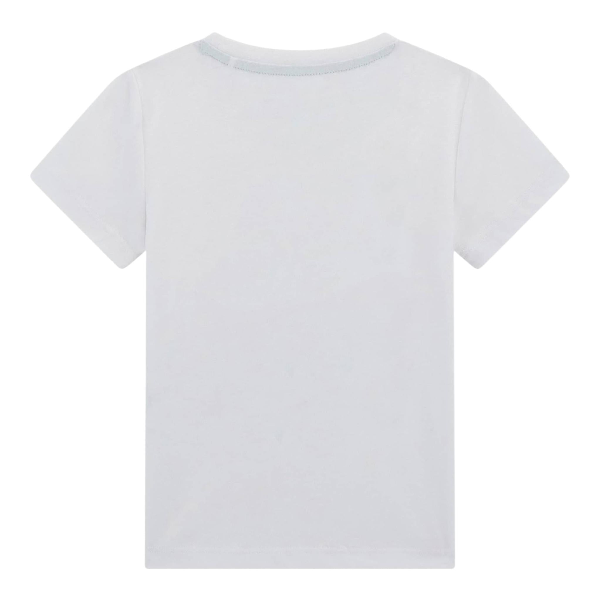 Guess T-Shirt Gircollo Tinta Unita con Stampa per Neonato N5GI16K8HM4 BIANCO GUESS 