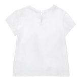 Monnalisa T-Shirt Girocollo Tinta Unita Stampa  per Neonata 39E601X BIANCO MONNALISA 