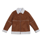 DONDUP montone tinta unita con pelliccia Tabacco per Bambino DMGB012X TABACCO DONDUP 