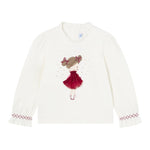 MAYORAL shirt girocollo tinta unita con stampa in contrasto Panna per Neonata 2048 PANNA MAYORAL 