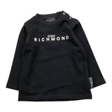 JOHN RICHMOND shirt girocollo tinta unita con stampa Nero per Neonato RIA25012TS NERO JOHN RICHMOND 