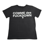 Comme Des Fuckdown T-Shirt tinta unita con Stampa Nero per Bambina TSCD9302J NERO COMME DES FUCKDOWN 