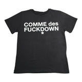 Comme Des Fuckdown T-Shirt tinta unita con Stampa Nero per Bambina TSCD9302J NERO COMME DES FUCKDOWN 