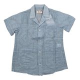 Mood_One Camicia Mezza Manica Tinta Unita con Ricami per Bambino 30199 AZZURRO MOOD_ONE 
