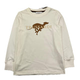 TRUSSARDI shirt girocollo tinta unita con stampa in contrasto Bianco per Bambino TBA25067TS BIANCO TRUSSARDI 