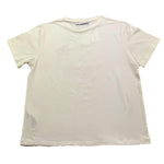 KARL LAGERFELD t-shirt girocollo tinta unita con stampa in contradt Panna per Bambina Z30184 PANNA KARL LAGERFELD 