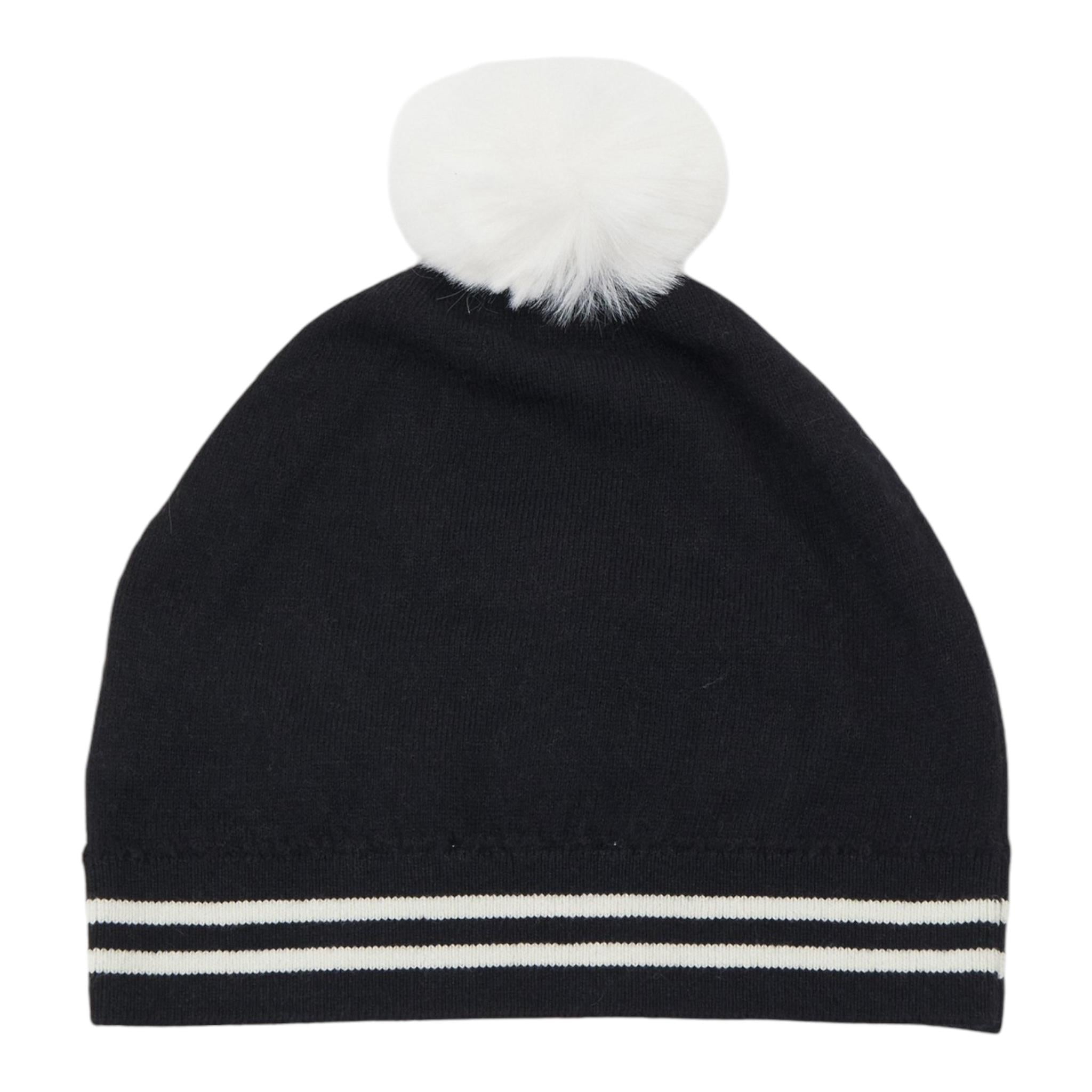 MOSCHINO cappello tinta unita con orso e pon pon Nero per Bambino HUX02KL NERO MOSCHINO 